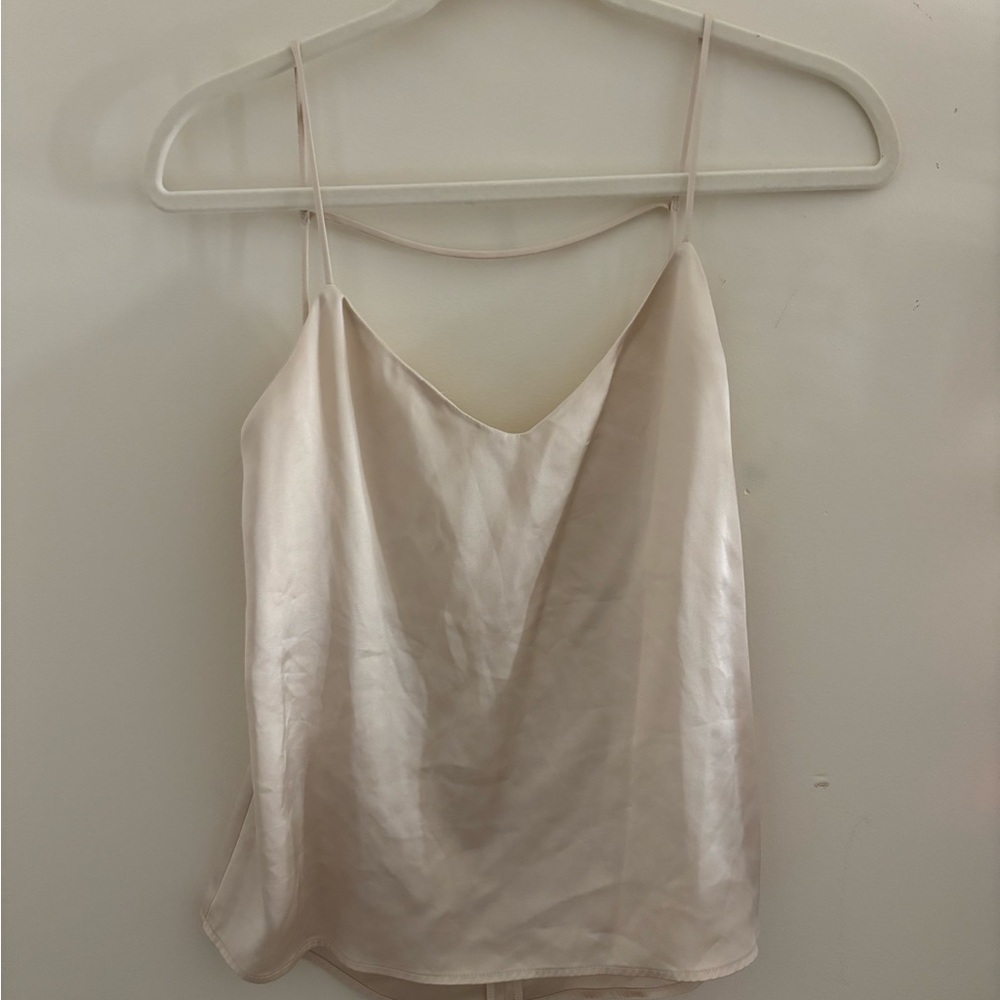 Elegant Cream Satin Cami Top